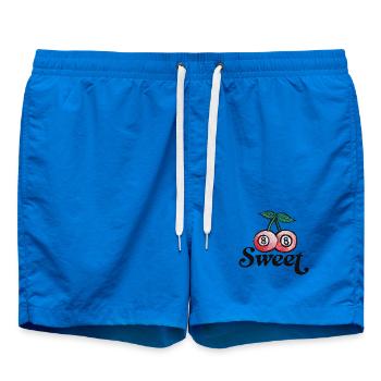 Graphique duo cerise douce sur les vêtements - Short de bain - cobalt blue - Devant - AI Model Male 185 light (185cm)