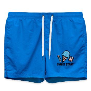 Sweet Start Einschulung Logo - Badeshorts - Cobalt blue - Vorne - AI Model Male 185 light (185cm)