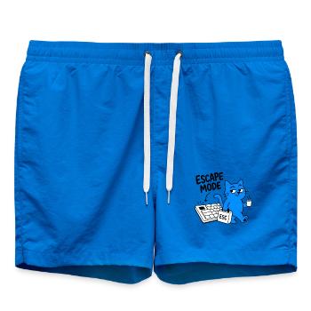 ESCAPE-MODUS – Geek-Chat & ESC-Schlüssel - Badeshorts - Cobalt blue - Vorne - AI Model Male 185 light (185cm)