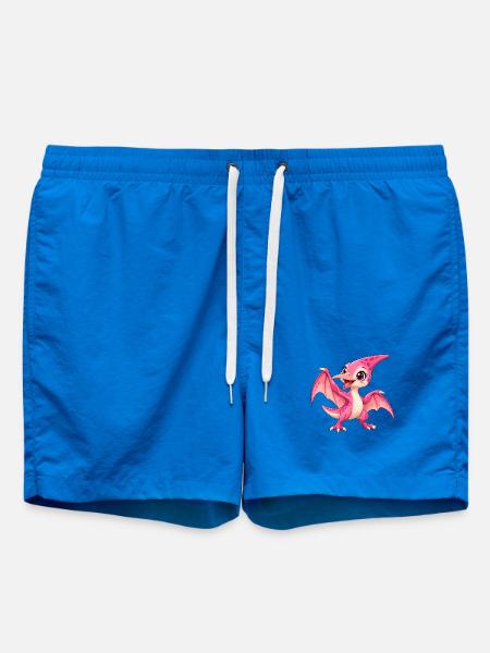 Kawaii Pink Pterodactyl - Badeshorts - Cobalt blue