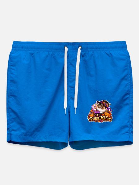 Schnurrmagie: Katzenzauberer Halloween - Badeshorts - Cobalt blue