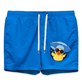 Quietscheente Sommer Gummiente Rubber Duck Enten - Badeshorts - Cobalt blue - Vorne