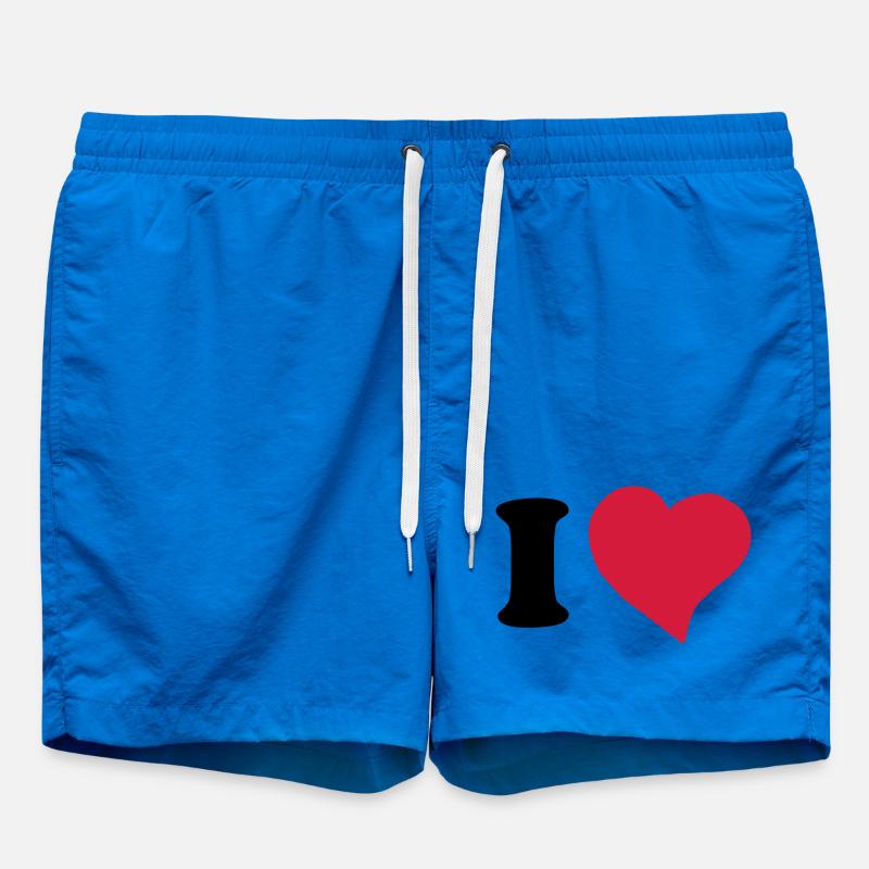 I love ... - Swim Trunks - cobalt blue