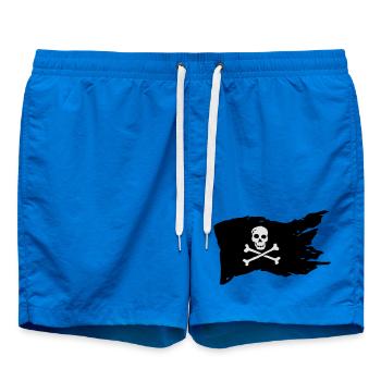 Pirate flag (colors can be customized!) - Swim Trunks - cobalt blue - Front