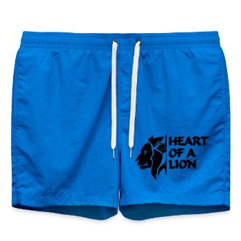 Löwenherz Löwe Motivation Logo icon Symbol Grafik - Badeshorts - Cobalt blue - Vorne
