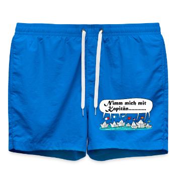 Nimm mich mit Kapitän Flottenwitz - Badeshorts - Cobalt blue - Vorne