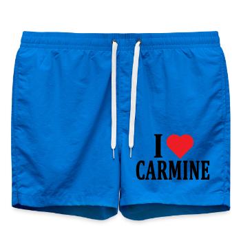 I love Carmine t-shirt gift idea - Swim Trunks - cobalt blue - Front