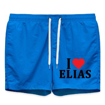 t-shirt I love Elias t-shirt gift idea - Swim Trunks - cobalt blue - Front