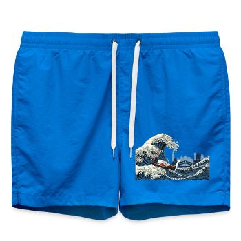 T Shirt grande vague humour Venise Italie japon - Short de bain - cobalt blue - Devant