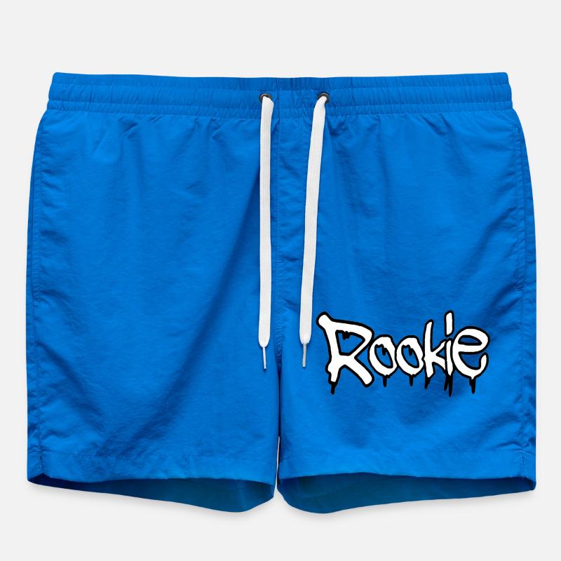 Graffiti Style Rookie Text Design - Swim Trunks - cobalt blue
