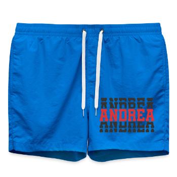 T-Shirt Andrea T-Shirt Geschenkidee gestapelter Text - Badeshorts - Cobalt blue - Vorne