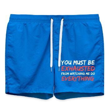 Du musst erschöpft sein, mich zu beobachten - Badeshorts - Cobalt blue - Vorne