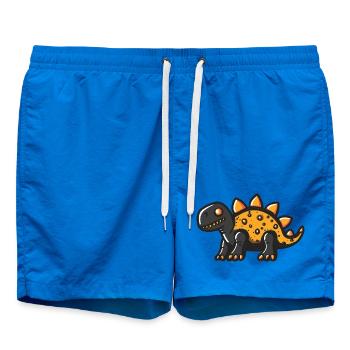 Dinosaur stegosaurus Halloween Funny - Swim Trunks - cobalt blue - Front