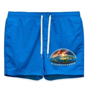 Die Welt ist, was du glaubst - Badeshorts - Cobalt blue - Vorne