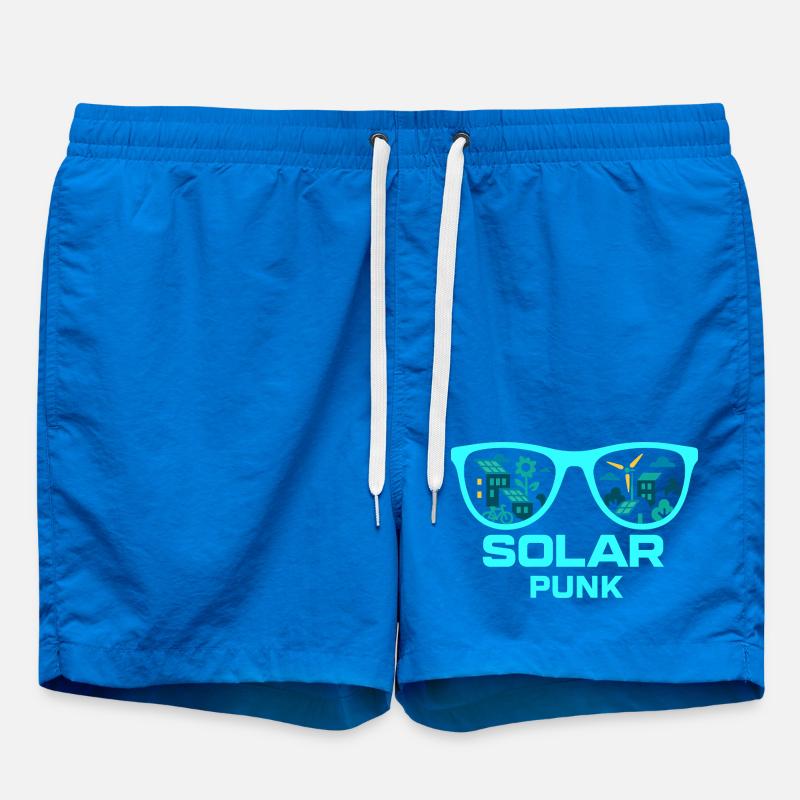 Solarpunk Vision - Badeshorts - Cobalt blue