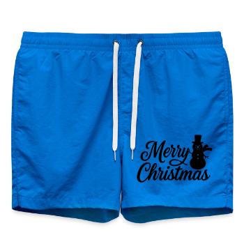 Joyeux Noël avec un joli bonhomme de neige - Short de bain - cobalt blue - Devant