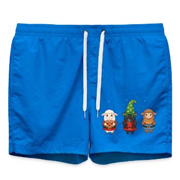 Schaf Merry Christmas Weihnachten - Badeshorts - Cobalt blue - Vorne
