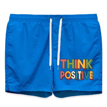 Think Positive Retro Rainbow - Swim Trunks - cobalt blue - Front