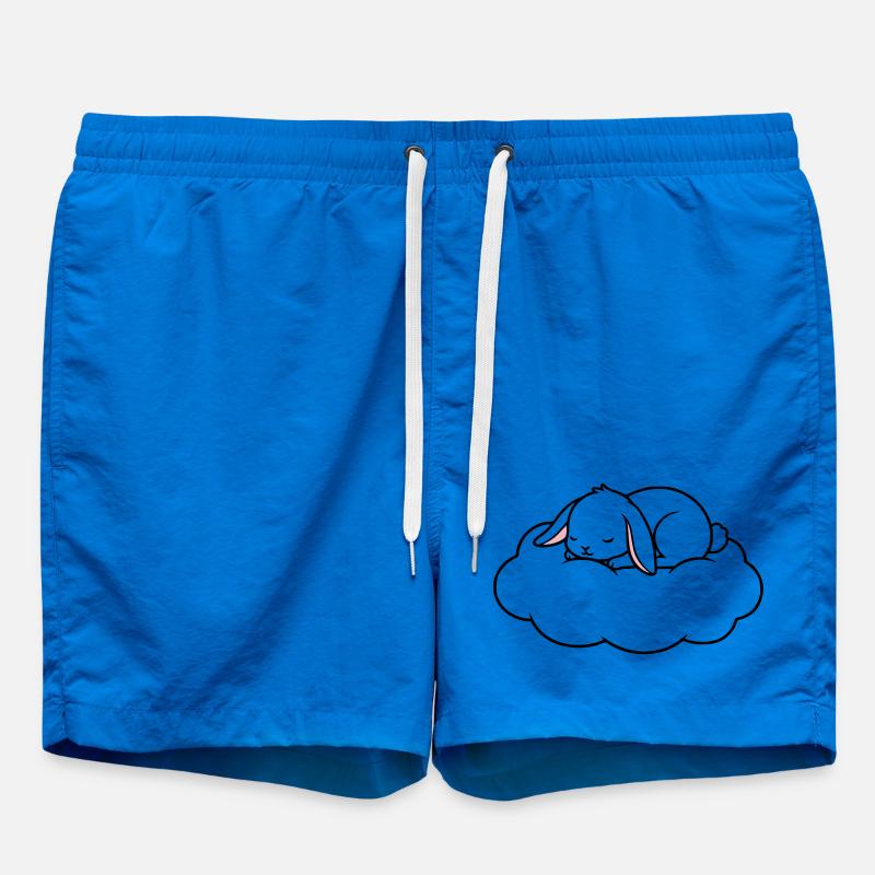 Sleeping Rabbit on Cloud Dream - Swim Trunks - cobalt blue