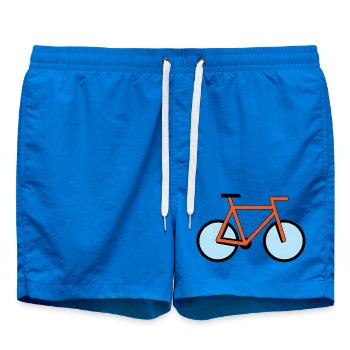 Silhouette orange de vélo dans le style pop - Short de bain - cobalt blue - Devant