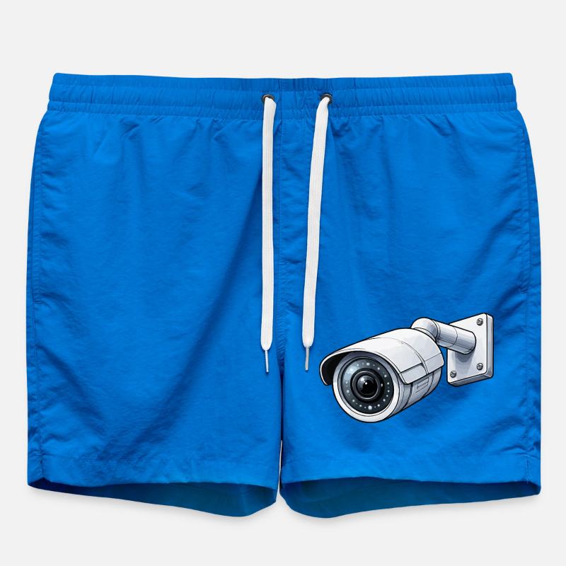 Security Camera Surveillance Camera - Swim Trunks - cobalt blue