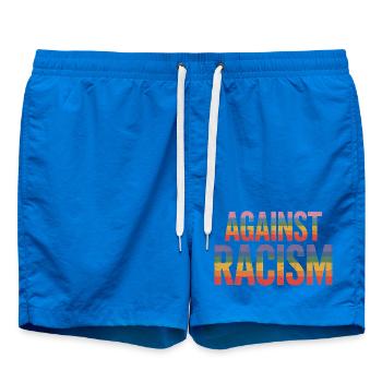 Contre le racisme - T-shirt arc-en-ciel Antifa - Short de bain - cobalt blue - Devant