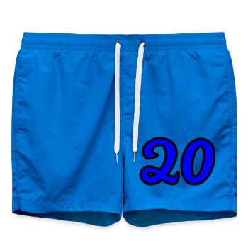 20. 20th ANNIVERSARY. 20 YEARS ANNIVERSARY. 20 YEARS. - Swim Trunks - cobalt blue - Front