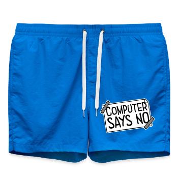 Computer Says No Lustig Programmierer Nerd Technik - Badeshorts - Cobalt blue - Vorne