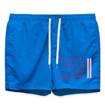 Smiling as a superpower - Swim Trunks - cobalt blue - Front
