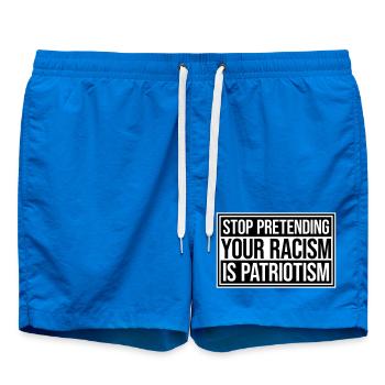 Arrêtez de faire semblant que votre racisme est une politique patriotique - Short de bain - cobalt blue - Devant