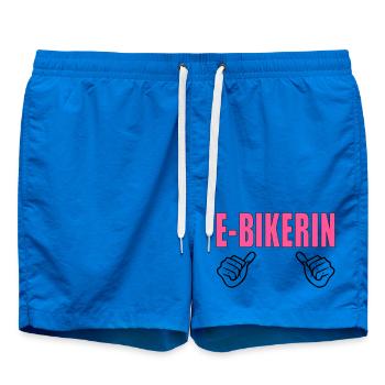 Fahrrad E-Bike Radfahrerin - Badeshorts - Cobalt blue - Vorne - AI Model Male 185 light (185cm)