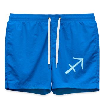 Sagittarius Zodiac Sign Symbol Pastel Blue - Swim Trunks - cobalt blue - Front - AI Model Male 185 light (185cm)
