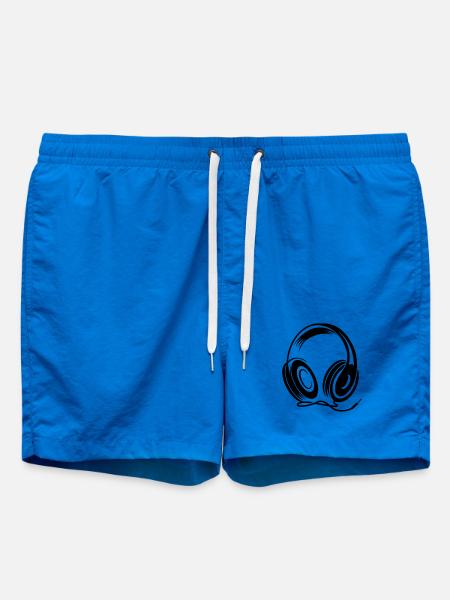 a headphone with cable - Swim Trunks - cobalt blue