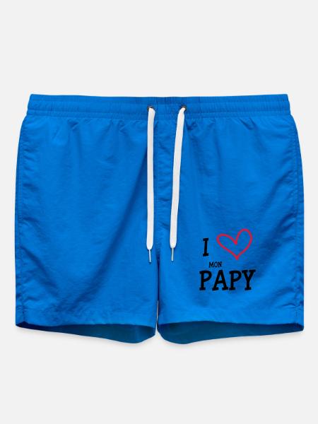 I Love mon Papy - Short de bain - cobalt blue