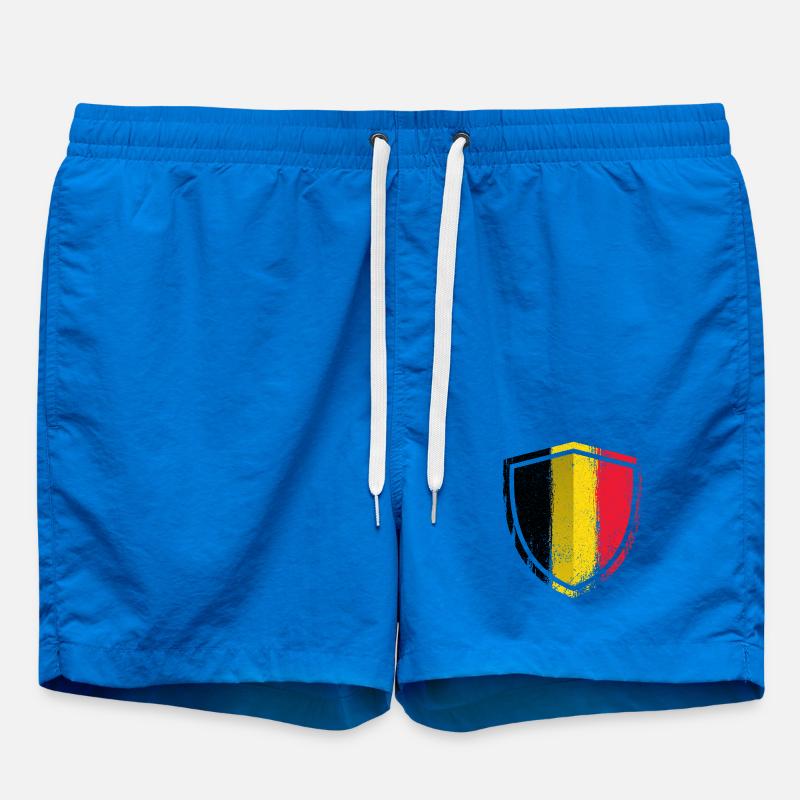 German Flag Shield Emblem - Swim Trunks - cobalt blue