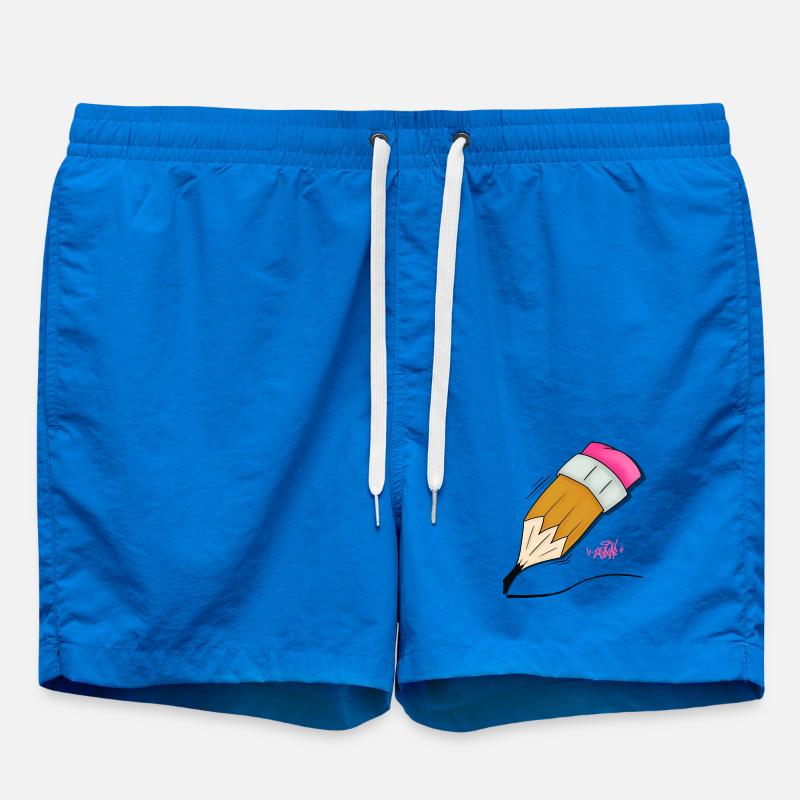 Buntstift Doodle Stil - Badeshorts - Cobalt blue