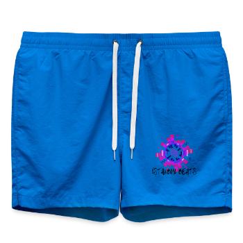 Disco néon DJ cercle design - Short de bain - cobalt blue - Devant - AI Model Male 185 light (185cm)