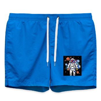 Astronaute de l’espace avec cosmos planétaire - Short de bain - cobalt blue - Devant