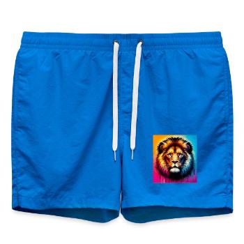 lion - Swim Trunks - cobalt blue - Front