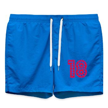 18. 18 ANS. 18e ANNIVERSAIRE. ANNIVERSAIRE 18 ANS. - Short de bain - cobalt blue - Devant - AI Model Male 185 light (185cm)