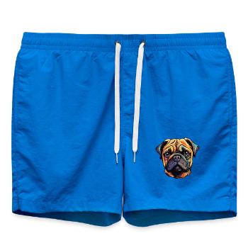 Chien carlin - Short de bain - cobalt blue - Devant - AI Model Male 185 light (185cm)