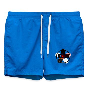 Logo du Cercle de la Musique Techno - Short de bain - cobalt blue - Devant - AI Model Male 185 light (185cm)