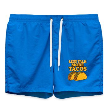 Weniger reden, mehr Tacos - Badeshorts - Cobalt blue - Vorne