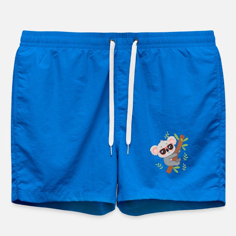 Koala branché sur branche tropicale - Short de bain - cobalt blue