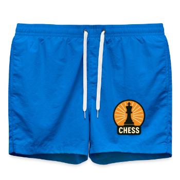 Roi des Échecs Design Rétro Grand Maître - Short de bain - cobalt blue - Devant