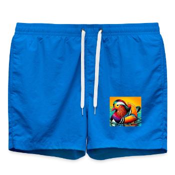 Canard mandarin - Short de bain - cobalt blue - Devant - AI Model Male 185 light (185cm)