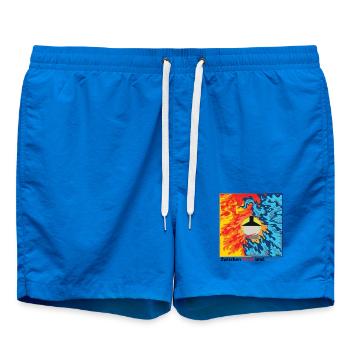 Zwischen Feuer und Wasser - Feuerwehr - Badeshorts - Cobalt blue - Vorne - AI Model Male 185 light (185cm)