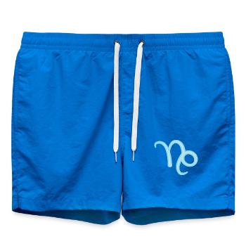 Symbole du signe du zodiaque du Capricorne Bleu pastel - Short de bain - cobalt blue - Devant - AI Model Male 185 light (185cm)
