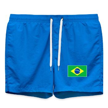 Brazil Flag - Badeshorts - Cobalt blue - Vorne - AI Model Male 185 light (185cm)