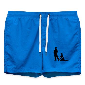 Frau an der Leine Junggesellen - Badeshorts - Cobalt blue - Vorne - AI Model Male 185 light (185cm)